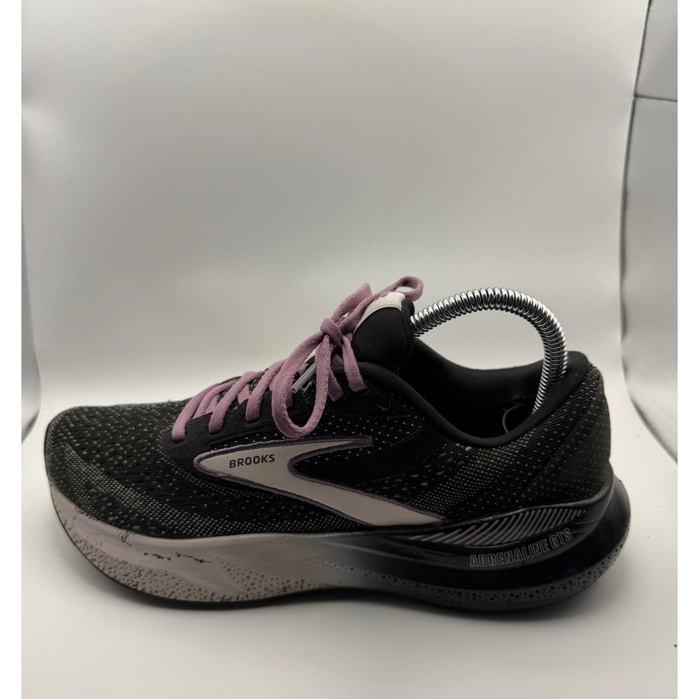 Brooks Adrenaline GTS 24 Women Size 9 Black Purple Good Stability Running Shoes